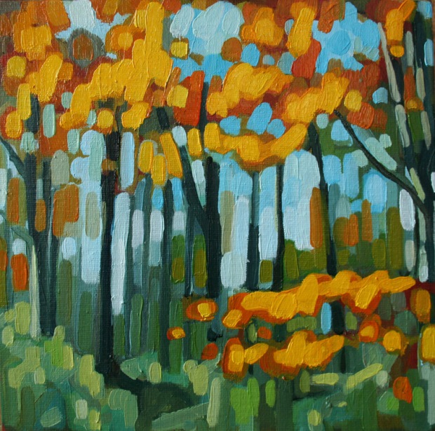 Autumn Study - 20cm x 20cm