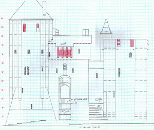 Castell Coch east elevation plan