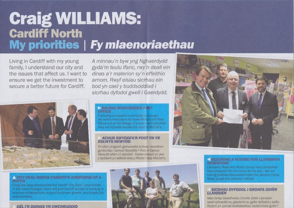 Craig Williams election leaflet