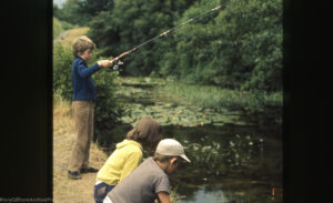 Young fishermen. Whitchurch canal. 24/7/71