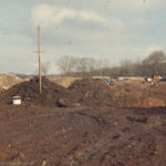 Tongwynlais reservoir, route for pipes passing west down to Taff Valley, Feb 1972