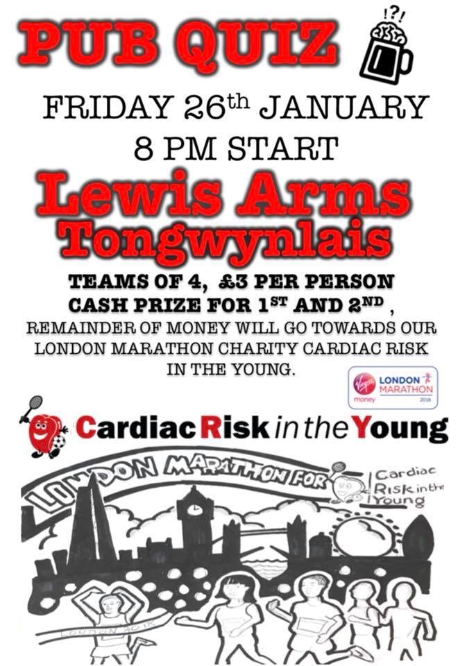 Poster for charity quiz