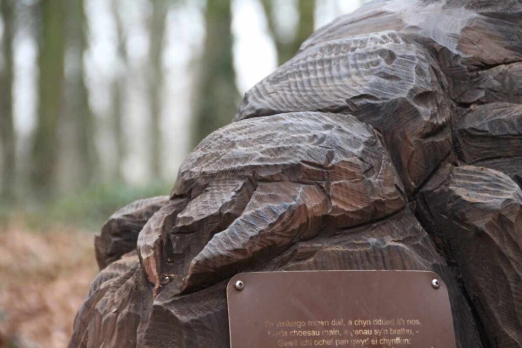 Wooden sculpture of an insect