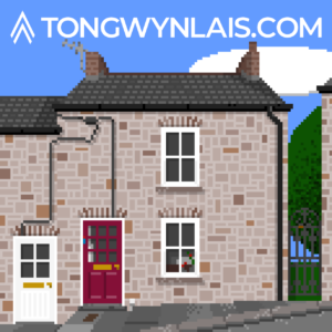Pixel art illustration of a cottage