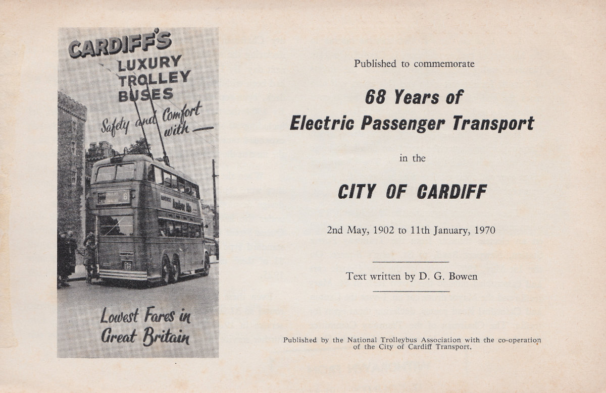 68 Years of Electric Passenger Transport booklet title page