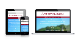 Tongwynlais.com website mockup