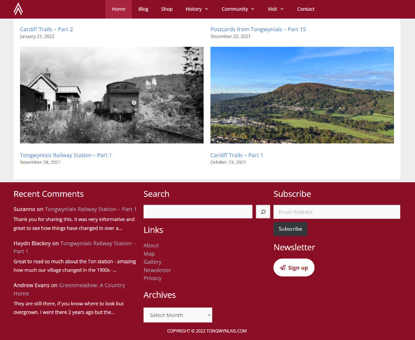 Tongwynlais.com screenshot