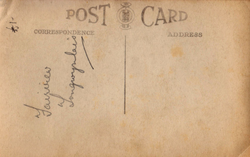 Back of a postcard with text Fairview, Tongwynlais