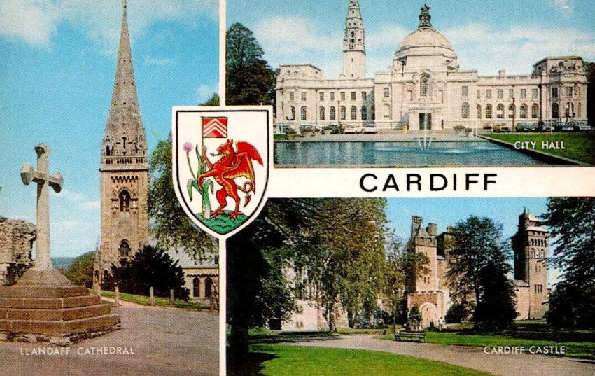 Cardiff postcard from the 1980s