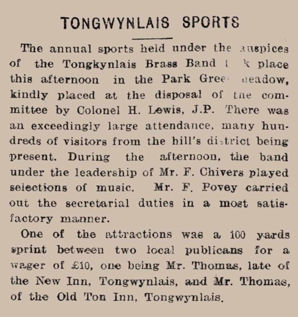 Extract from an old newspaper article