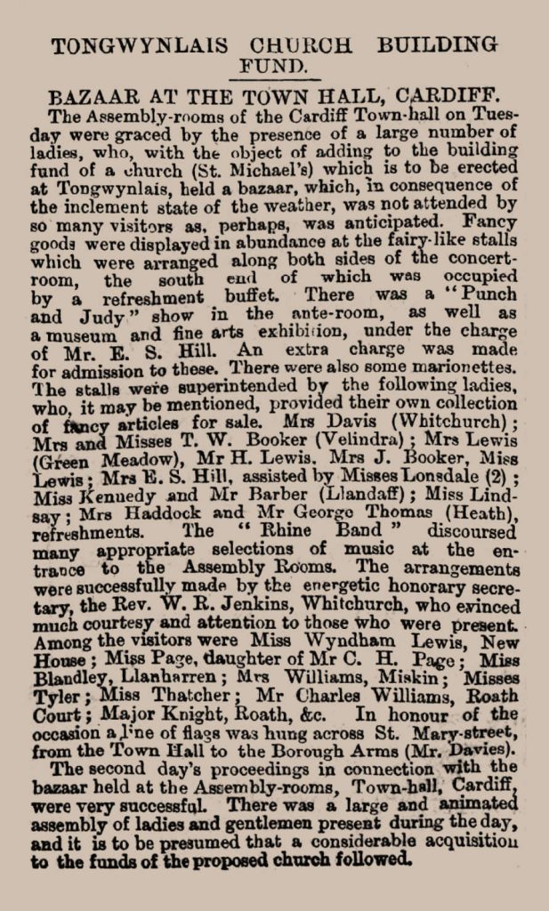 Extract from an old newspaper article