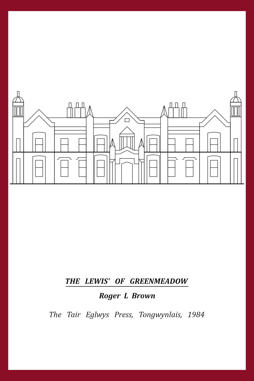 Reproduction of the front cover of "The Lewis' of Greenmeadow" by Roger L Brown