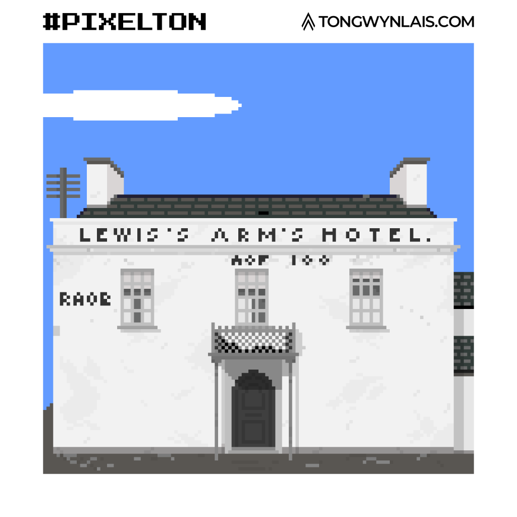 Pixel art illustration of the Lewis Arms from the 1900s