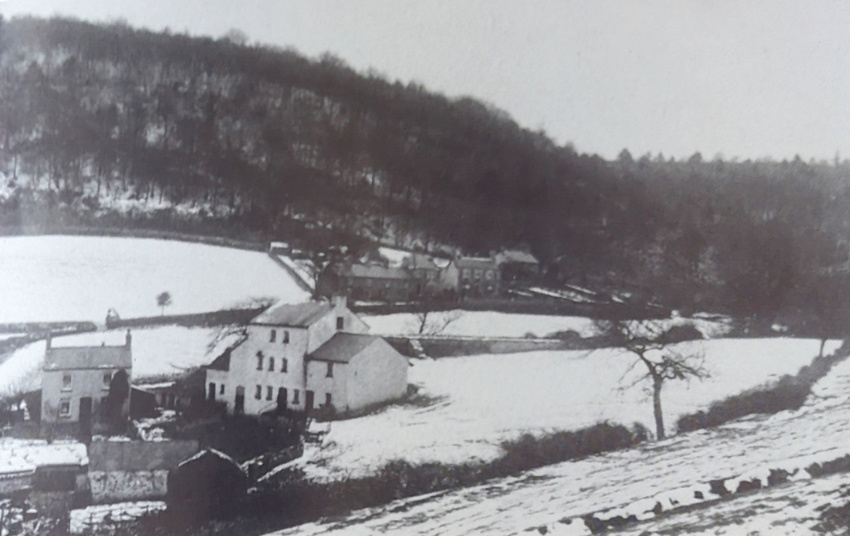 A view of houses in a snowy landscape
