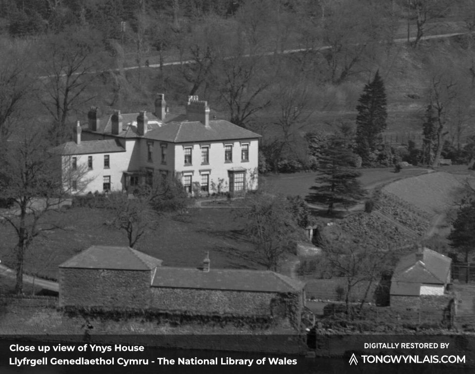 Photo of Ynys House, a large manor house on the banks of the River Taff.