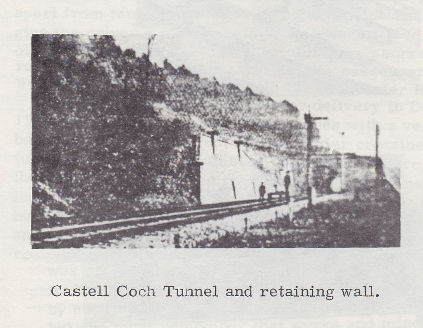 Castell Coch tunnel and retaining wall. Date unknown.